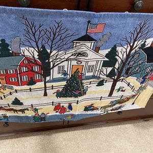 Tapestry Holiday Scene